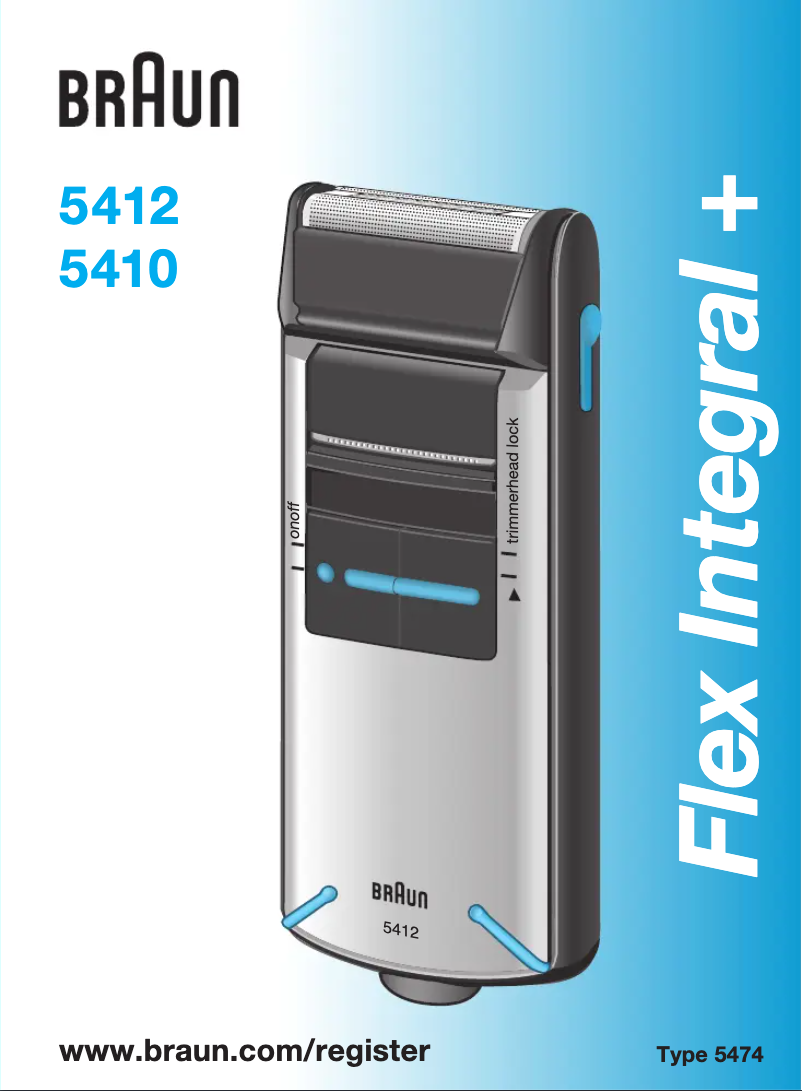 Page 1 de la notice Manuel utilisateur Braun Flex Integral+ 5412