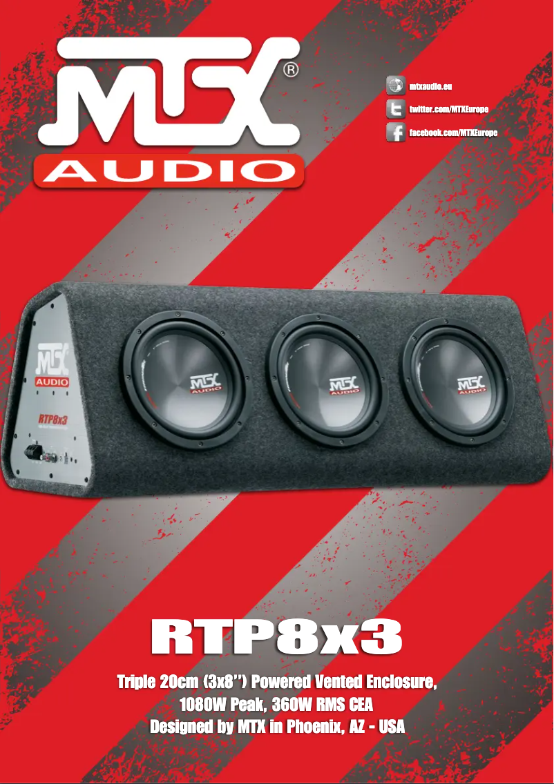 Page n°1 - Manuel utilisateur MTX Audio RTP8x3