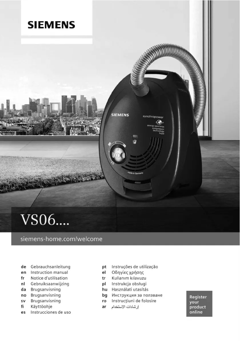 Page n°1 - Manuel utilisateur Siemens VS06G1802