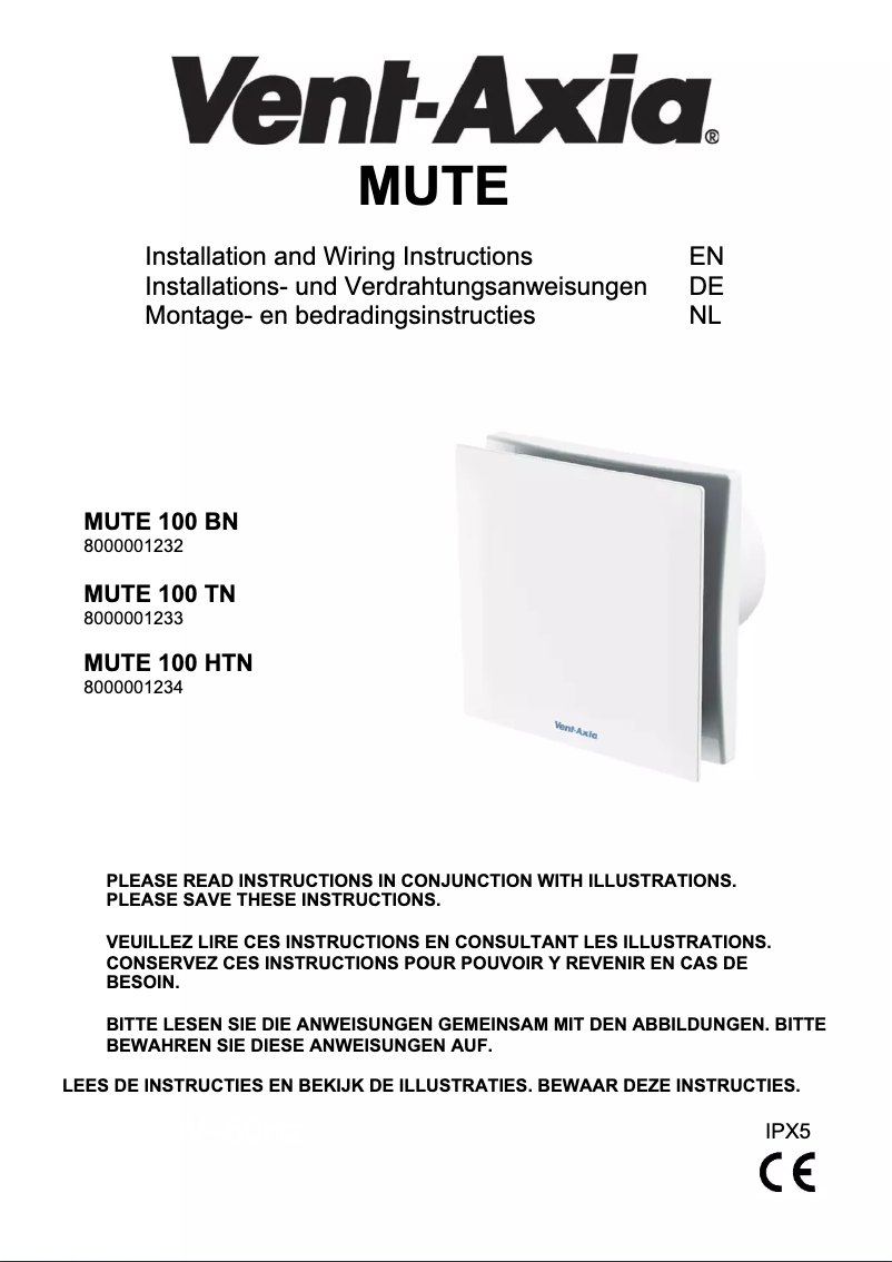 Image de la première page du manuel de l'appareil Mute 100 BN