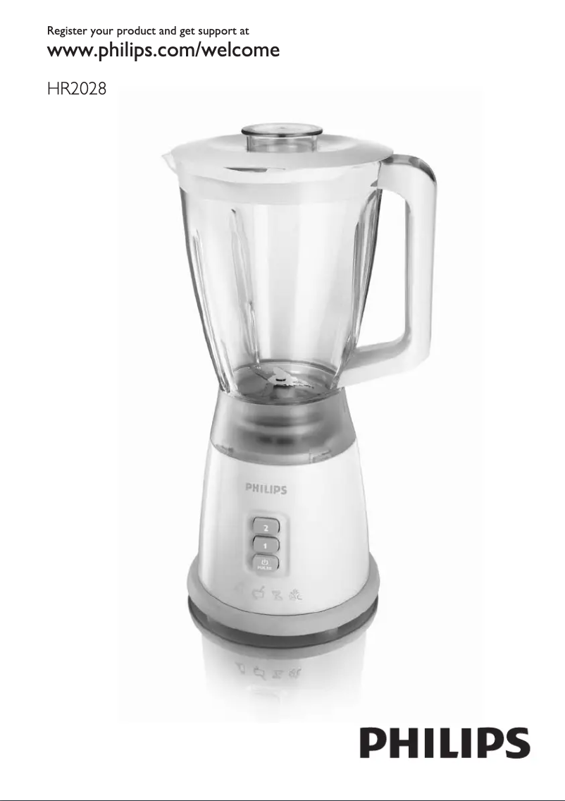 Page 1 of the manual Instruction Manual Philips HR2028