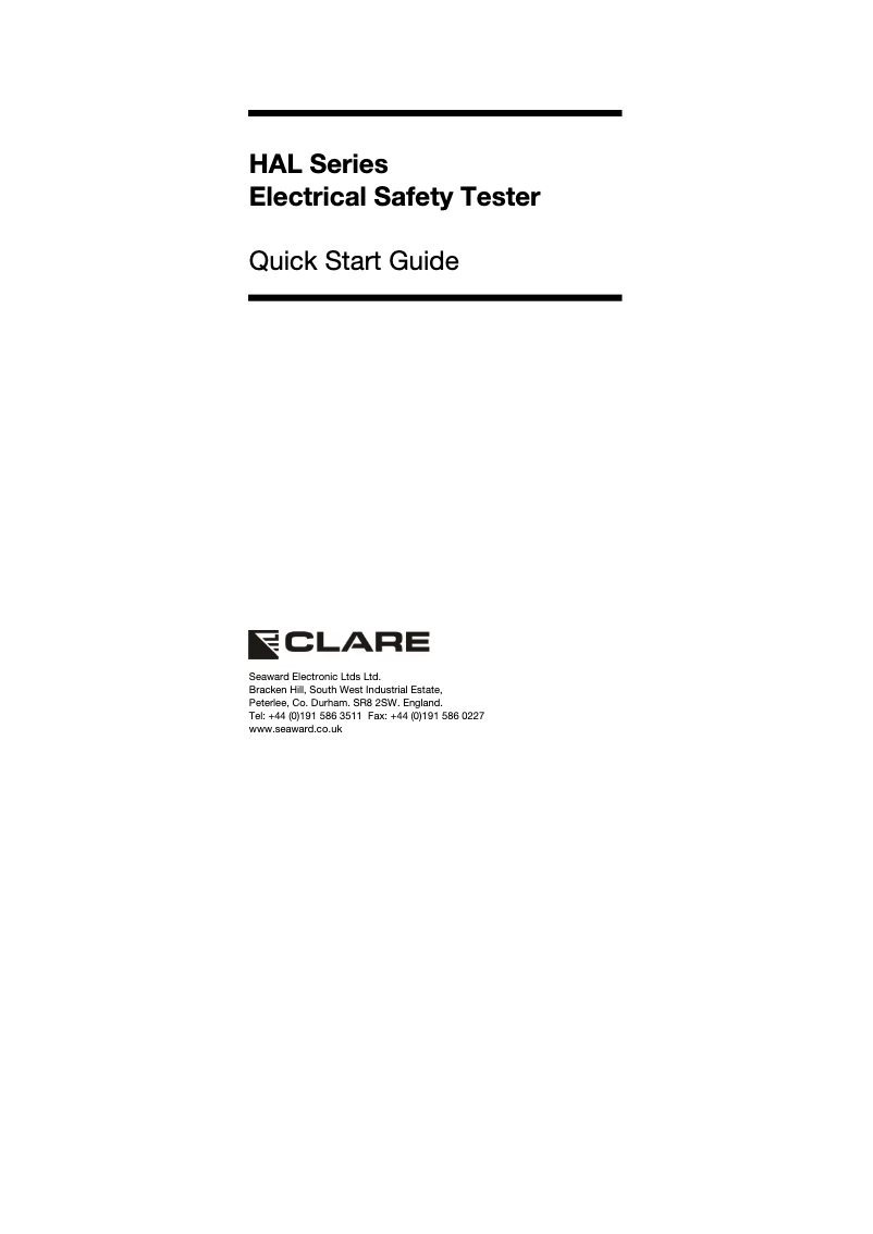 Page 1 de la notice Guide de démarrage rapide Clare H102