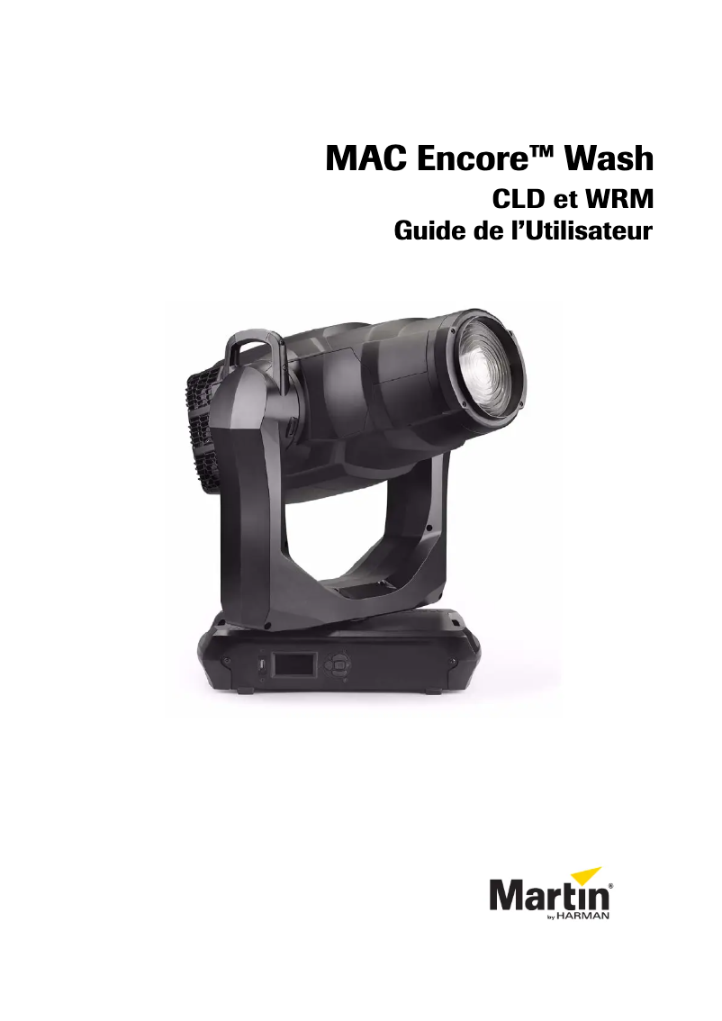 Page n°1 - Manuel utilisateur Martin MAC Encore Wash WRM