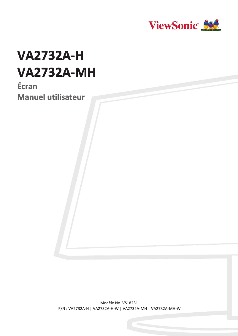 Image de la première page du manuel de l'appareil VA2732-MH