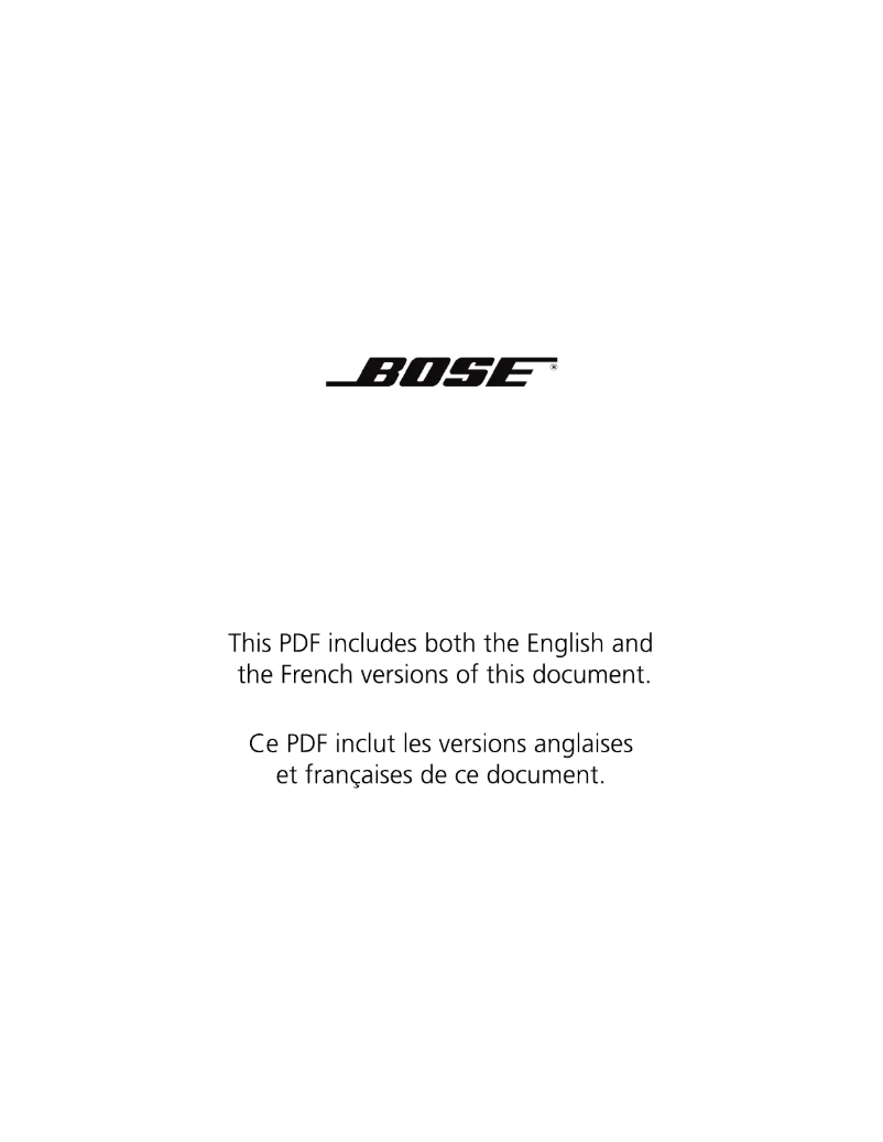 Page 1 de la notice Manuel utilisateur Bose Lifestyle 35