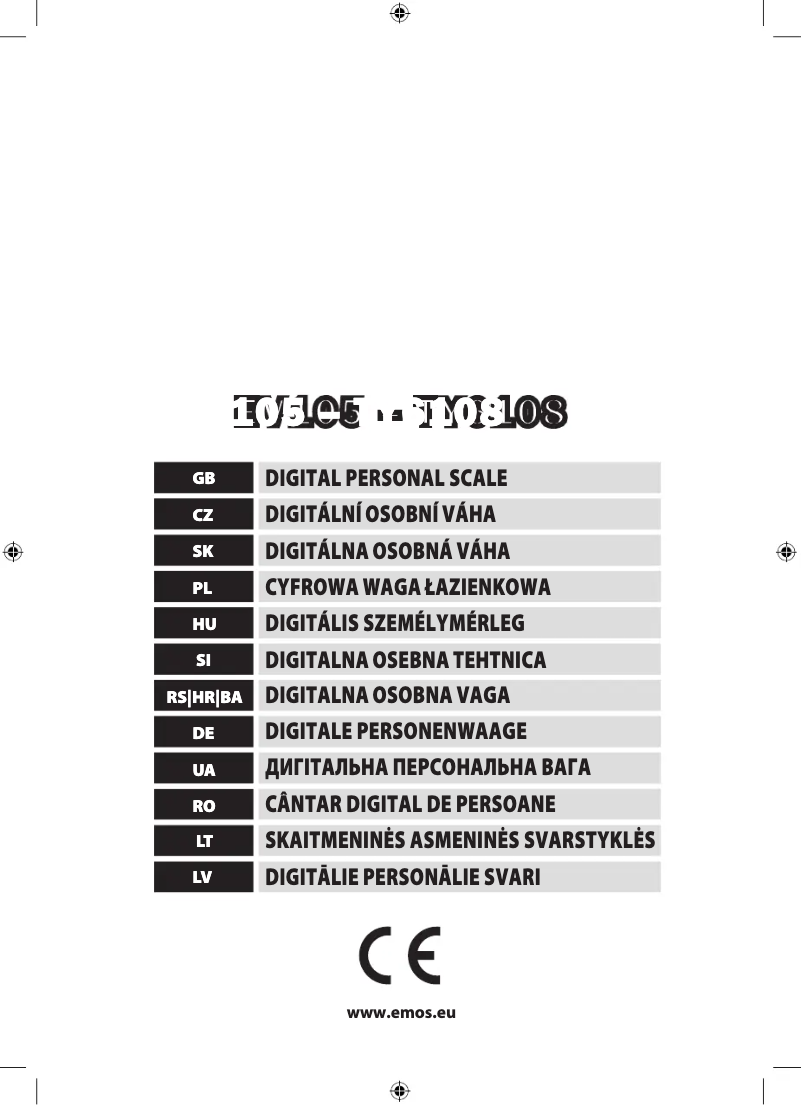 Page 1 de la notice Manuel utilisateur Emos TY6108