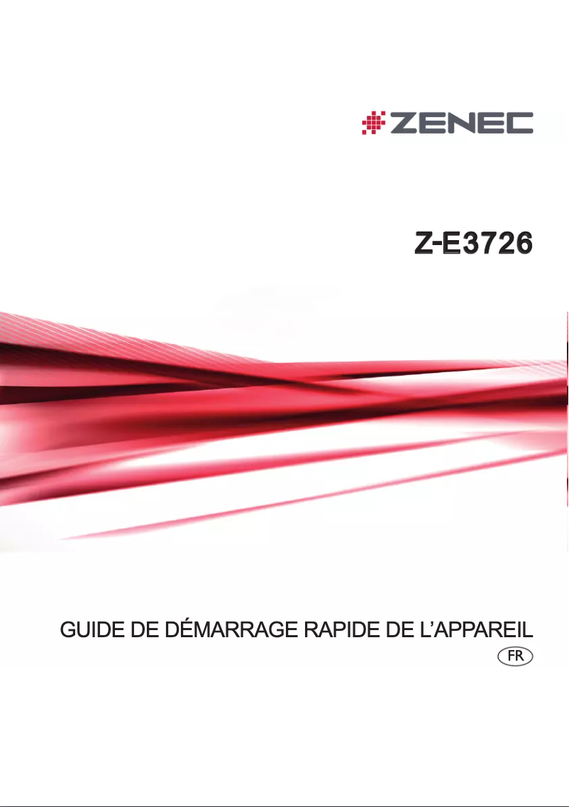 Image de la première page du manuel de l'appareil Z-E3726