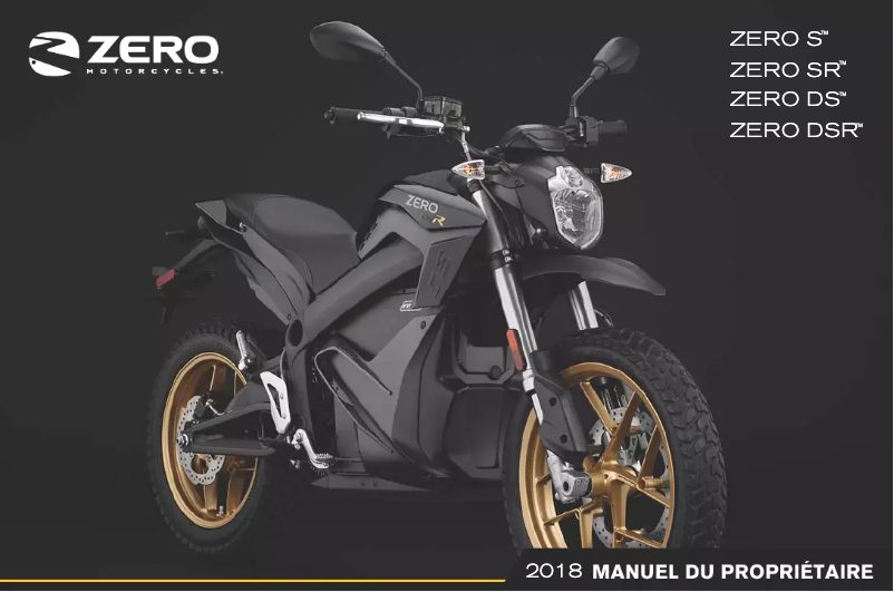 Page 1 de la notice Manuel utilisateur Zero S (2018)