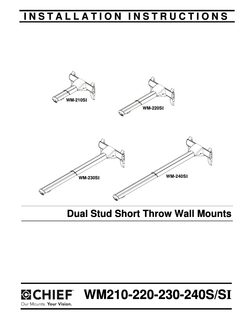 Page 1 de la notice Manuel utilisateur Chief WM230B