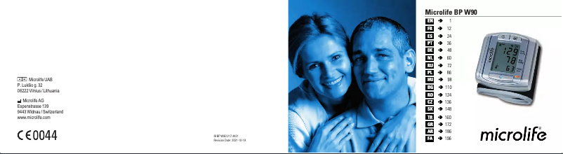 Page n°1 - Manuel utilisateur Microlife BP W90