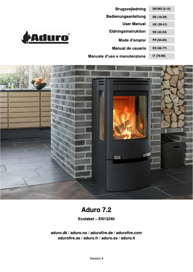 Page n°1 - Manuel utilisateur Aduro 7.2