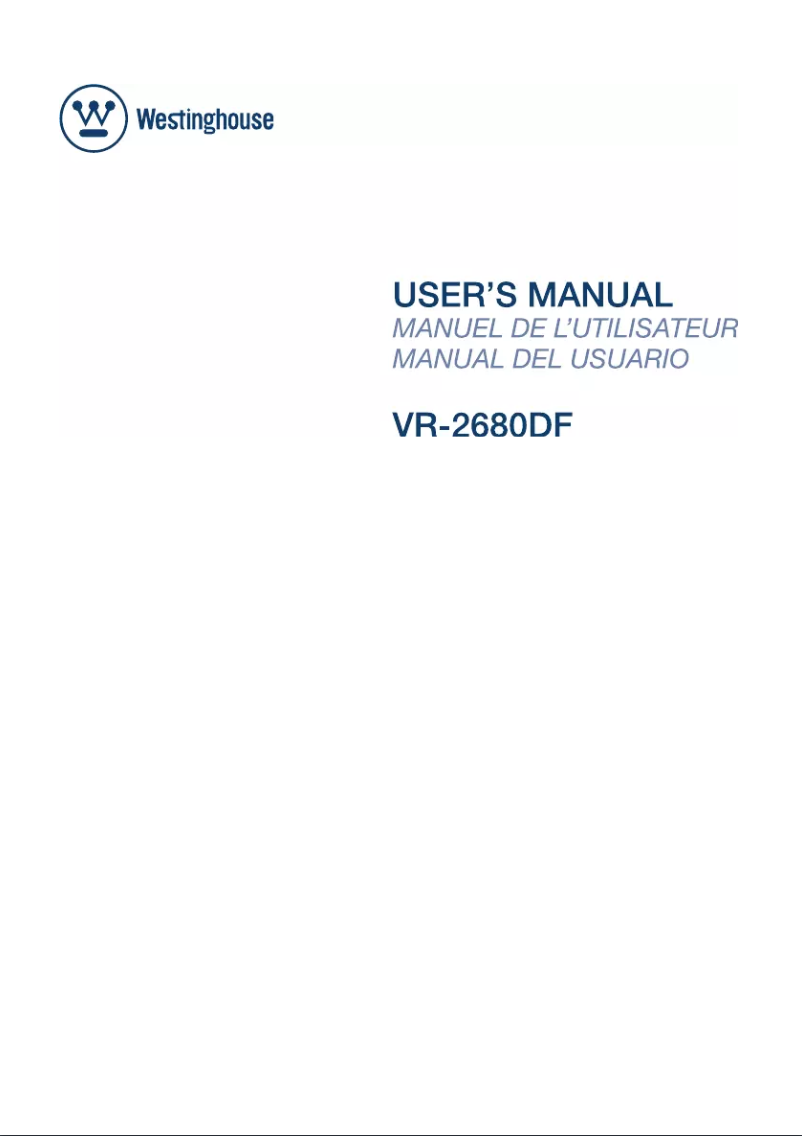 Image de la première page du manuel de l'appareil VR-2680DF