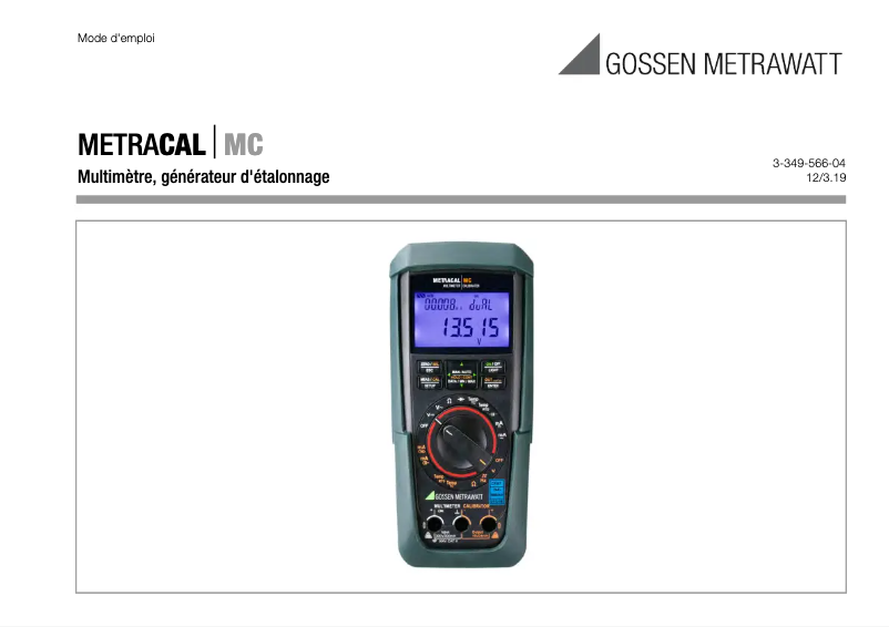 Página 1 del manual Manual de usuario Gossen Metrawatt MetraClip 62