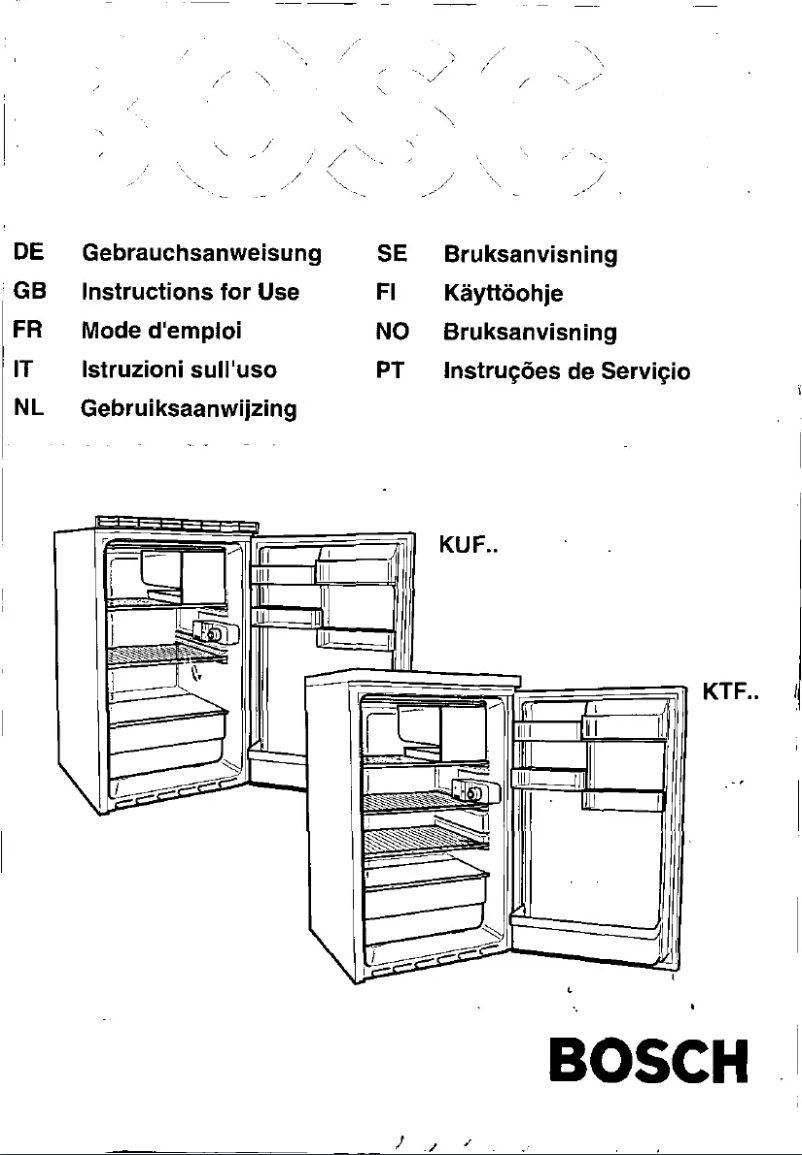 Page 1 de la notice Manuel utilisateur Bosch KTF1431