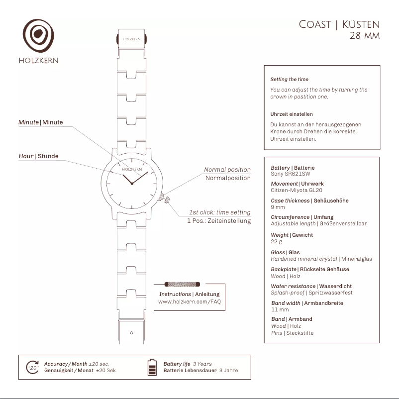 Page 1 de la notice Manuel utilisateur Holzkern Balos