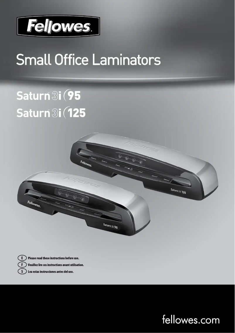 Page n°1 - Manuel utilisateur Fellowes Saturn 3i A3/125