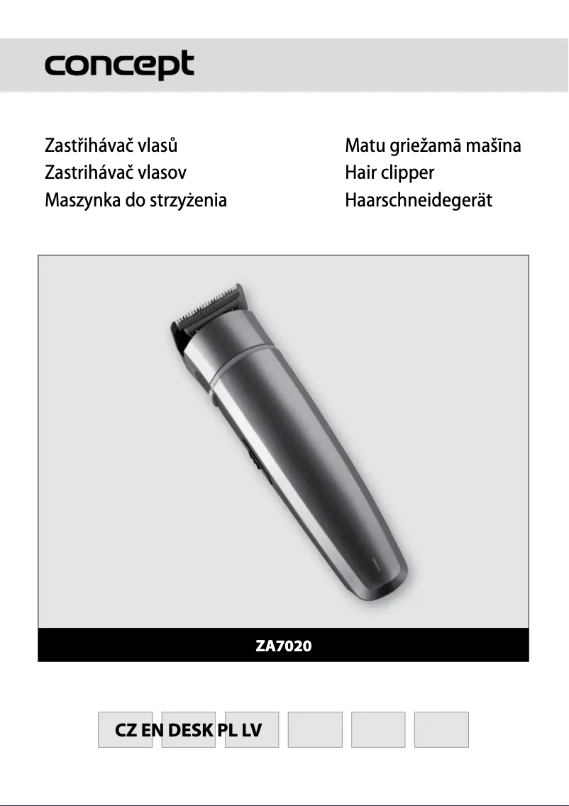 Image de la première page du manuel de l'appareil ZA-7020