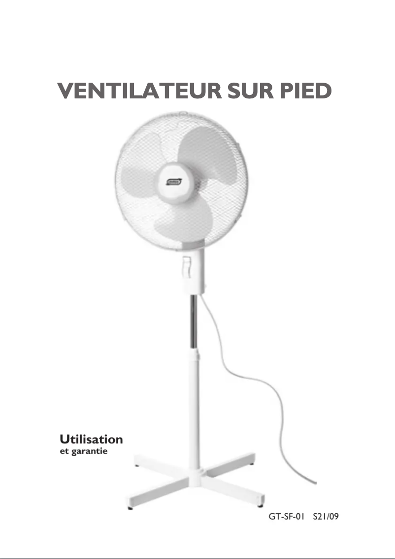 Page 1 de la notice Manuel utilisateur Quigg GT-SF-01