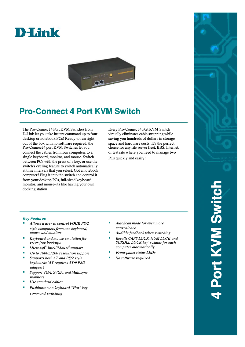 Image de la première page du manuel de l'appareil DKVM-4