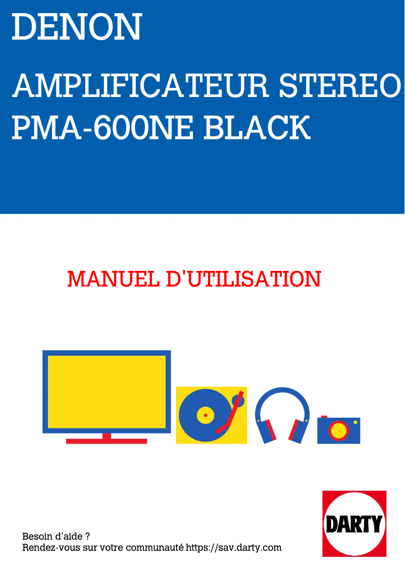 Page n°1 - Manuel utilisateur Denon PMA-600NE