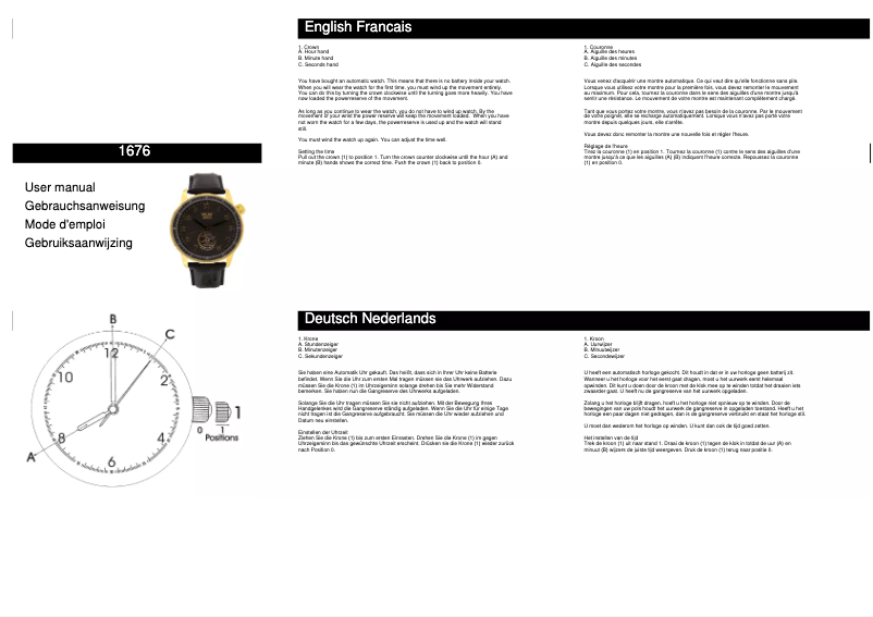 Image de la première page du manuel de l'appareil 1676