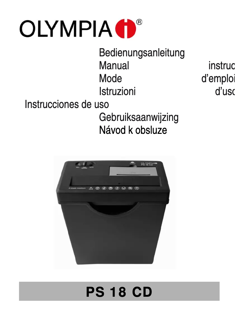 Page 1 de la notice Manuel utilisateur Olympia PS 18 CD