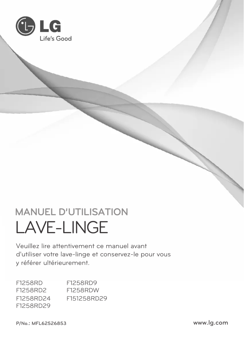 Page 1 de la notice Manuel utilisateur LG F1258RD2