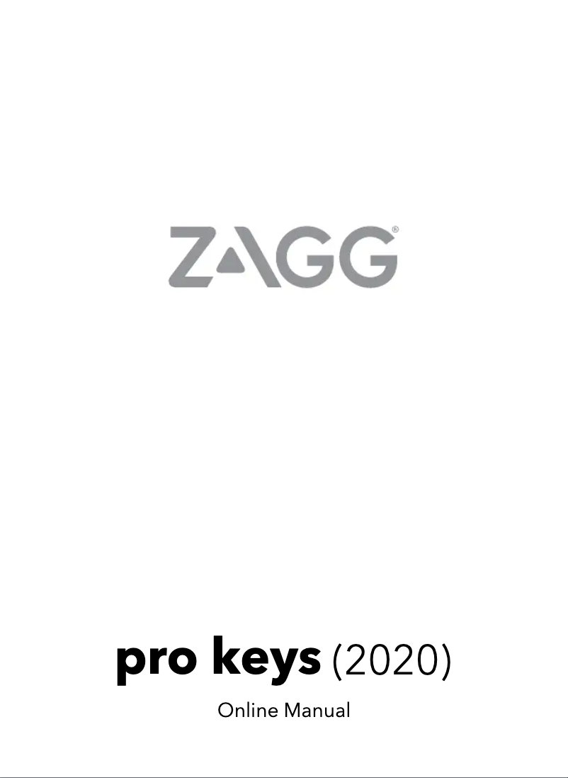 Image de la première page du manuel de l'appareil Pro Keys (2020)
