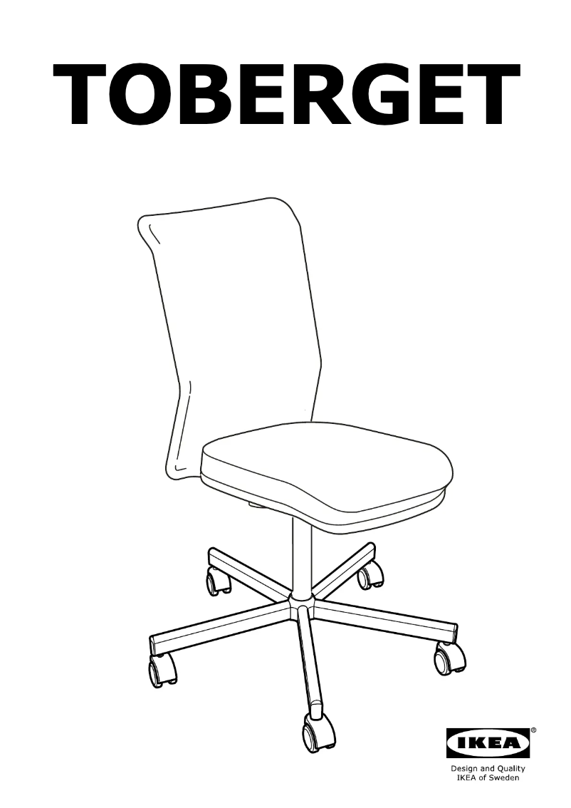 Page 1 de la notice Manuel utilisateur Ikea TOBERGET 904.322.45