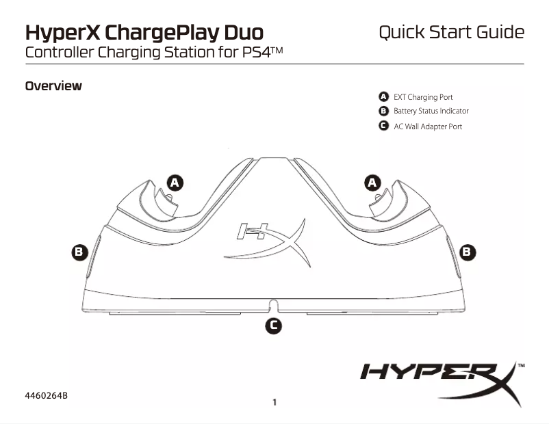 Page 1 de la notice Manuel utilisateur HyperX ChargePlay Duo