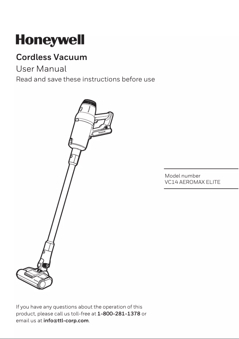 Image de la première page du manuel de l'appareil VC14 AEROMAX ELITE
