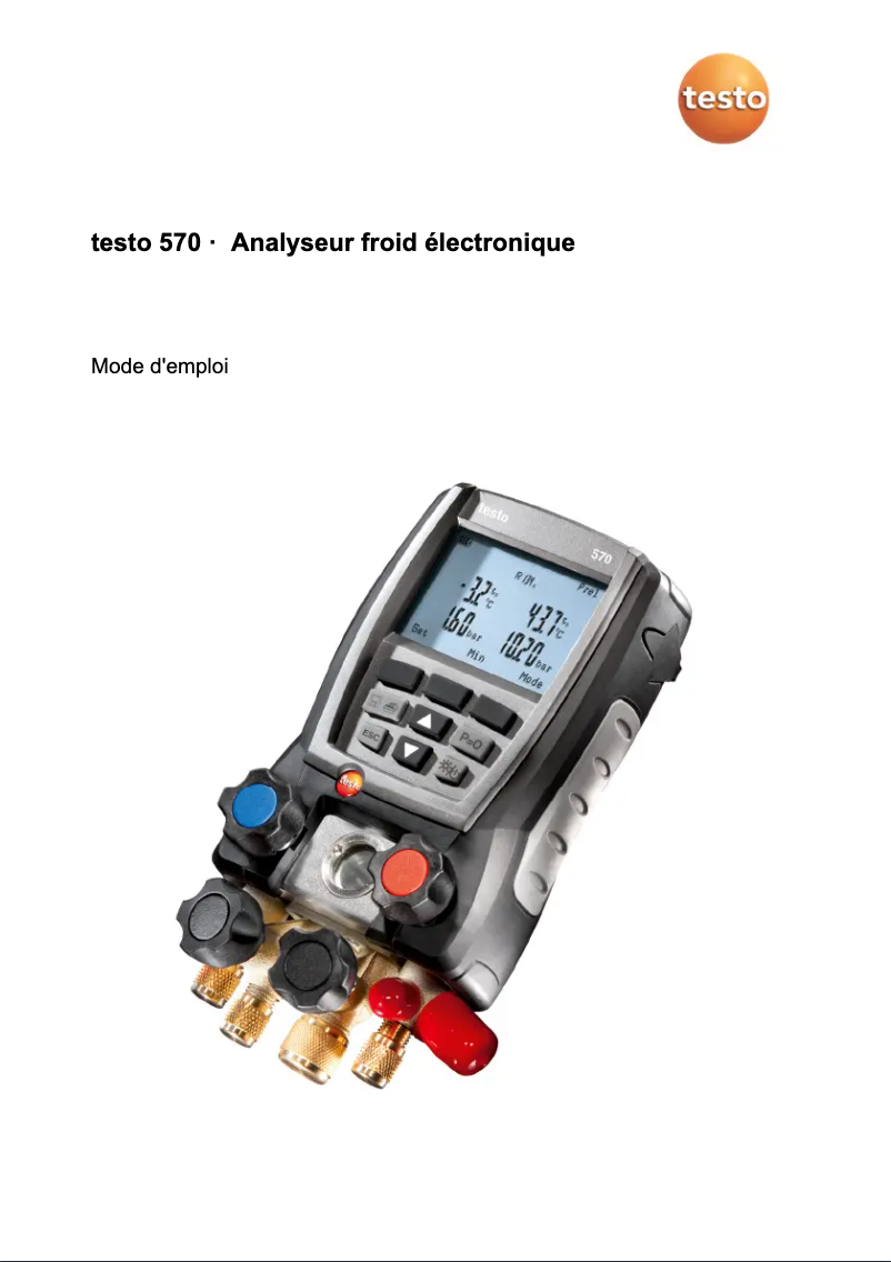 Page 1 de la notice Manuel utilisateur Testo 570-2