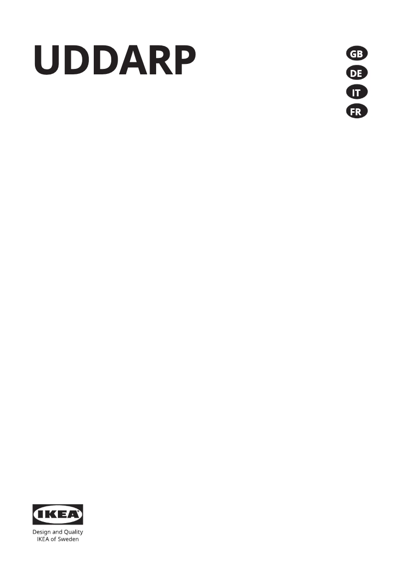 Image de la première page du manuel de l'appareil UDDARP