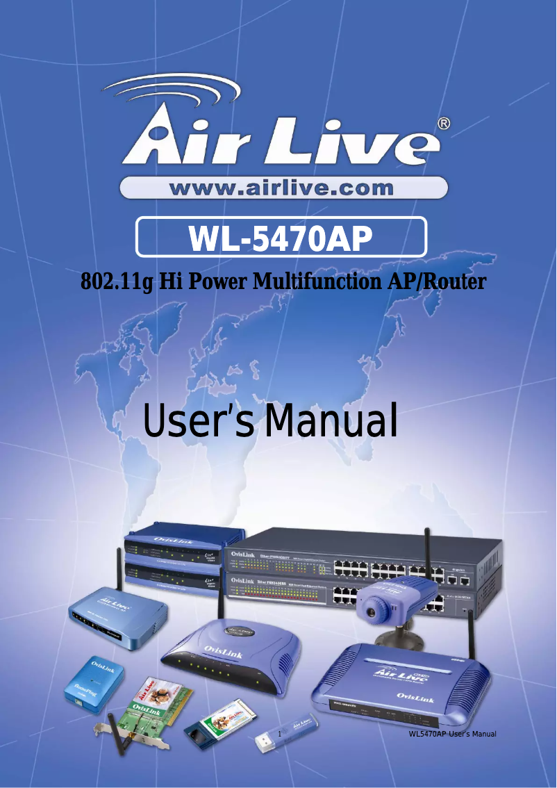 Image de la première page du manuel de l'appareil WL-5470AP