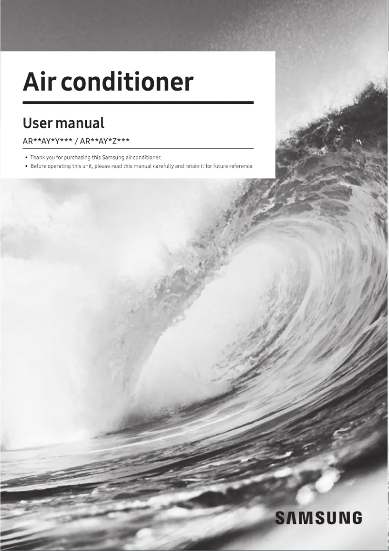 Page 1 de la notice Manuel utilisateur Samsung AR12AYMZAURNNA