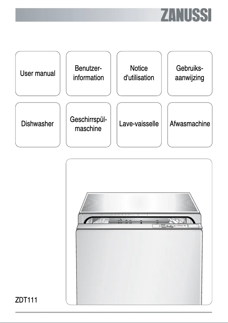 Page n°1 - Manuel utilisateur Zanussi ZDT111
