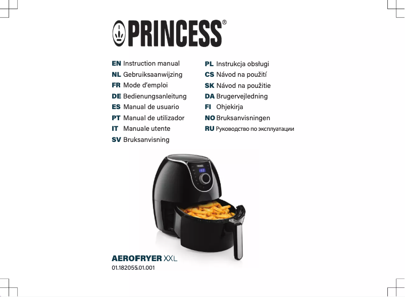 Page 1 de la notice Manuel utilisateur Princess Aerofryer XXL 182055