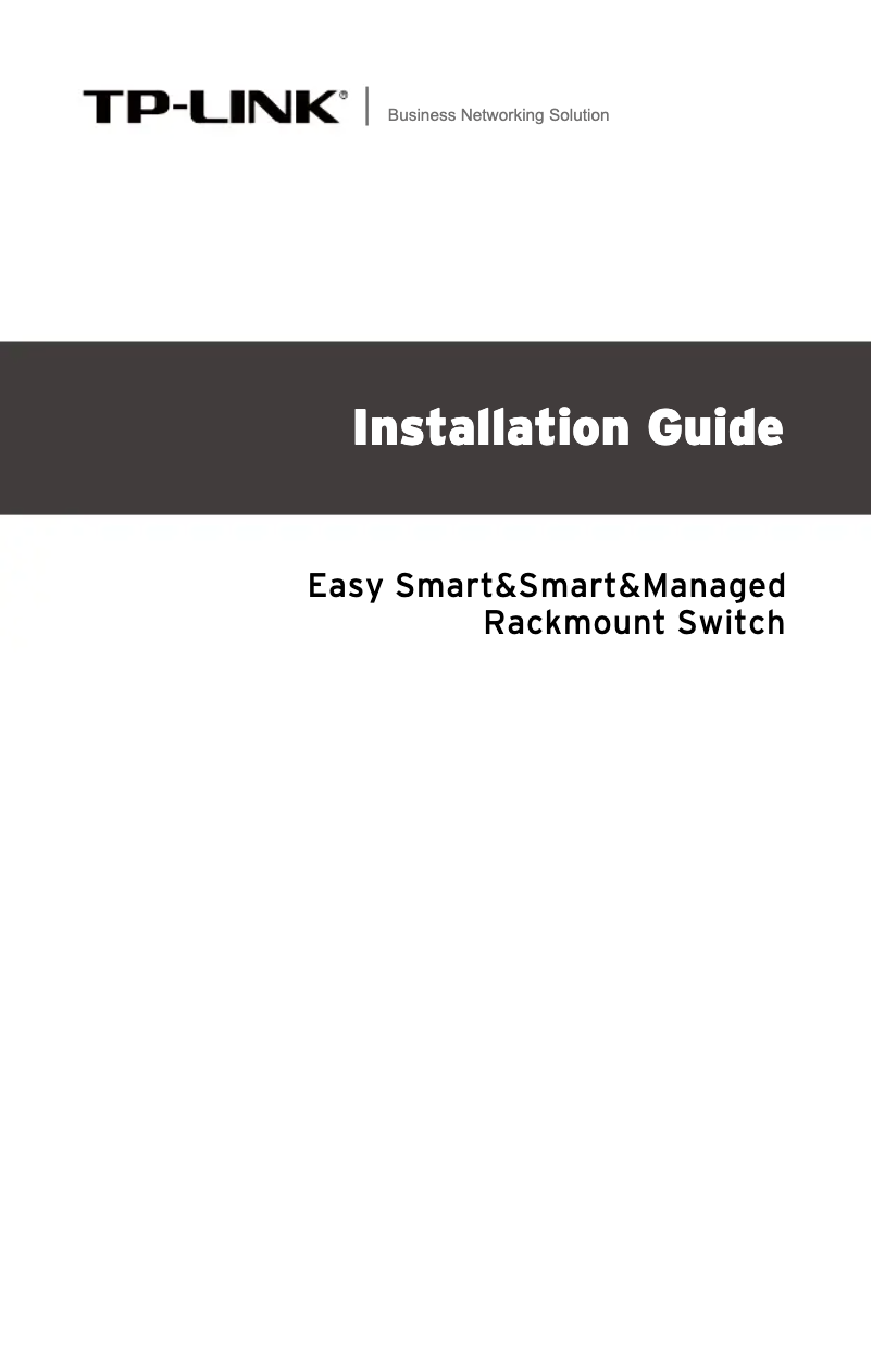 Image de la première page du manuel de l'appareil TL-SG108E