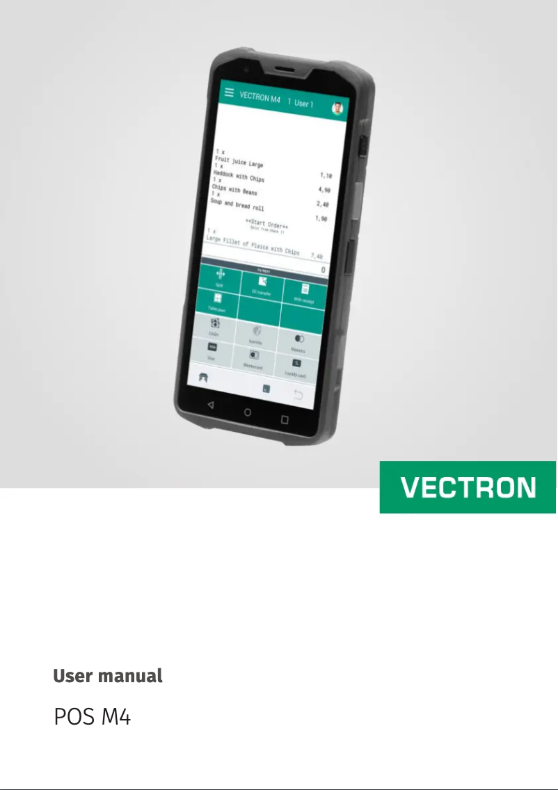 Image de la première page du manuel de l'appareil POS M4