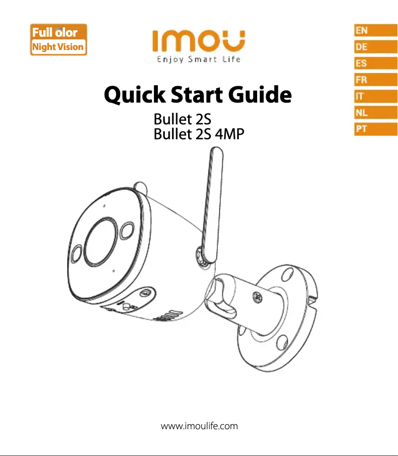 Page 1 de la notice Manuel utilisateur Imou Bullet 2S