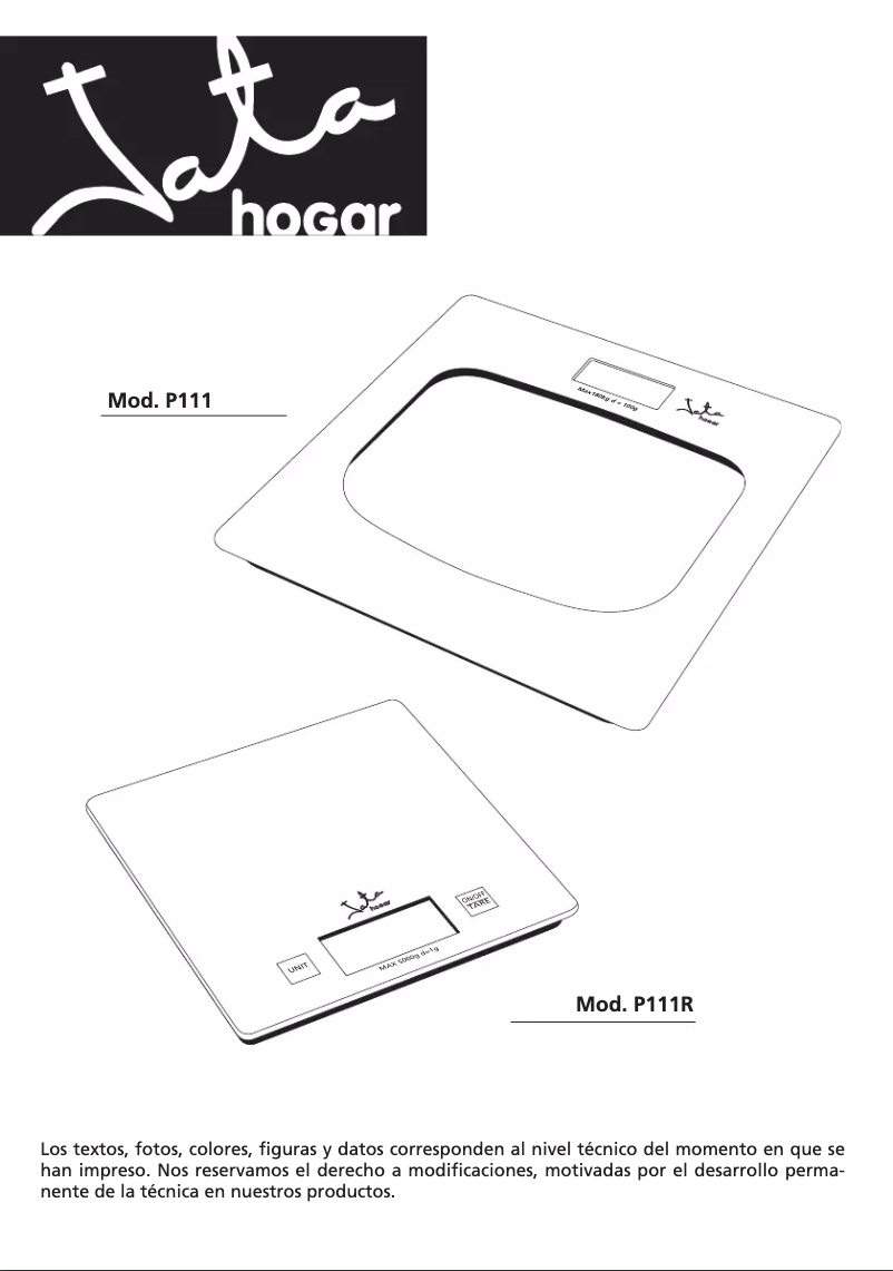 Página 1 del manual Manual de usuario Jata P111