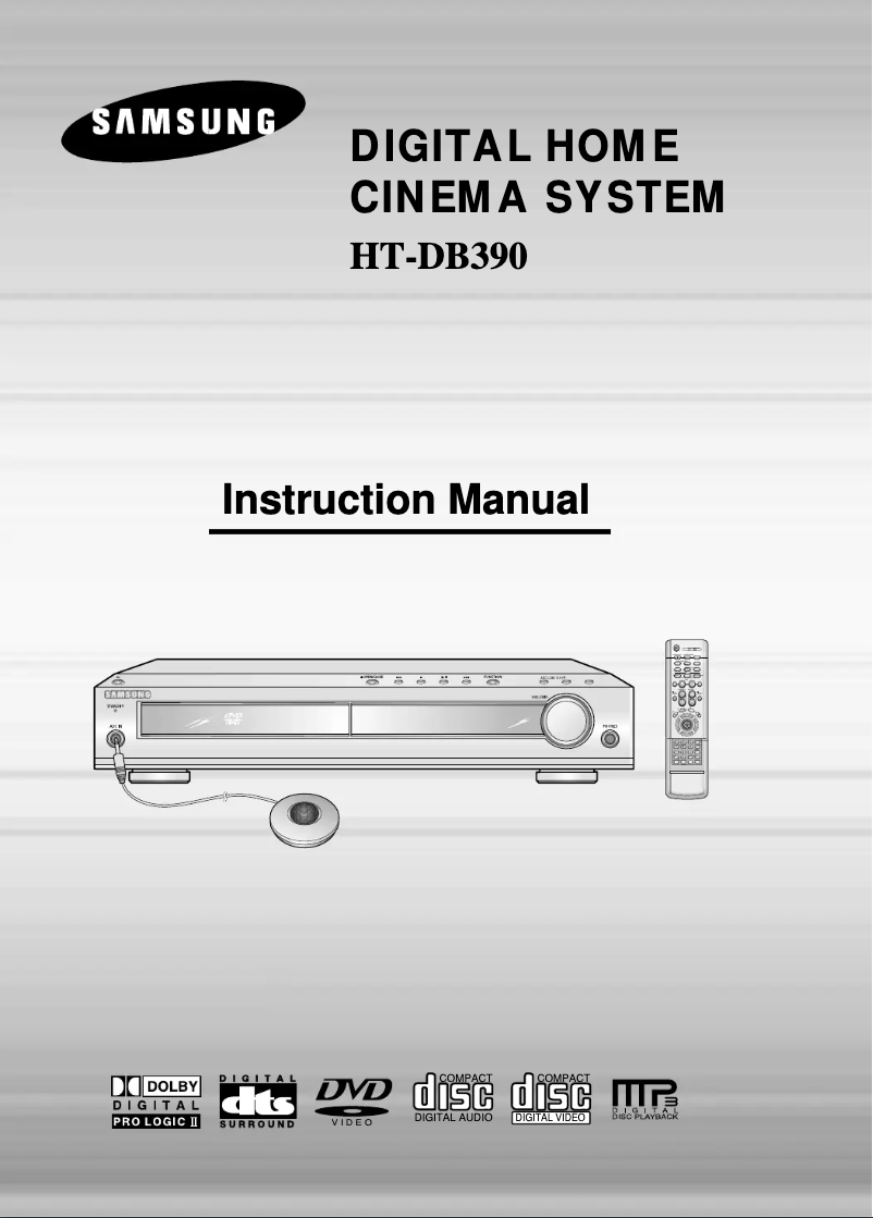 Page 1 de la notice Manuel utilisateur Samsung HT-DB390