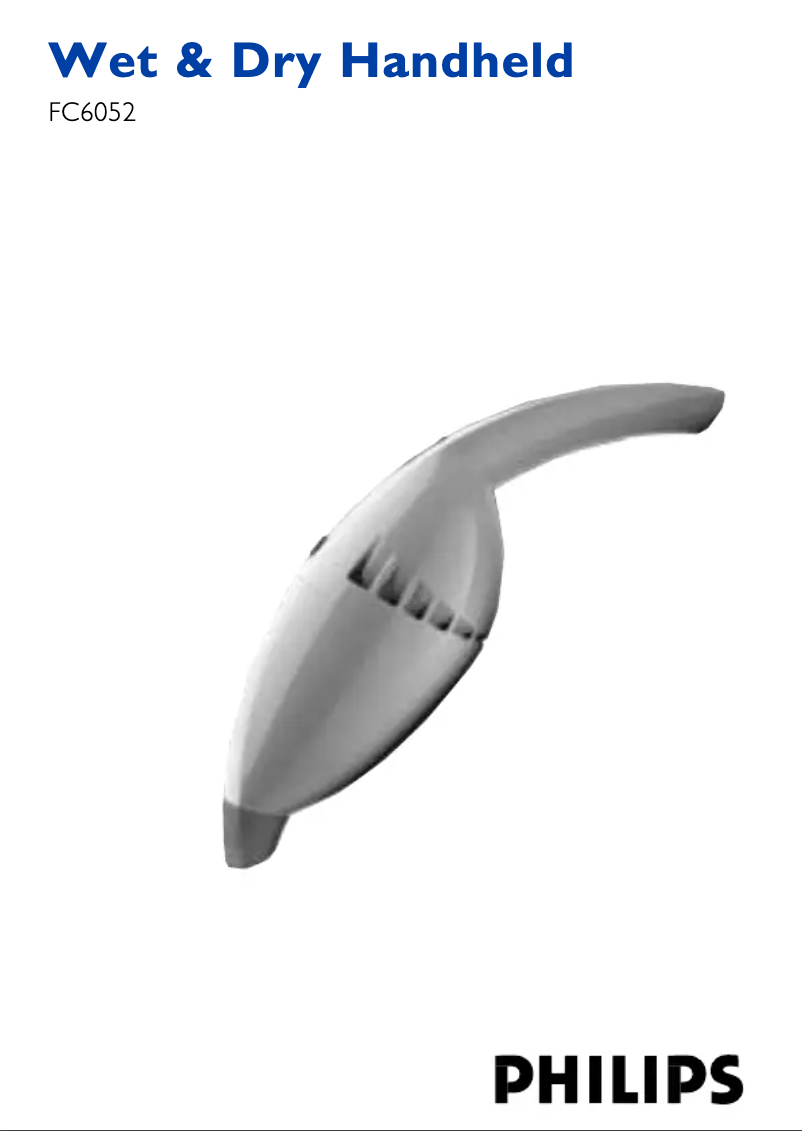 Page 1 de la notice Manuel utilisateur Philips Wet & Dry FC6052