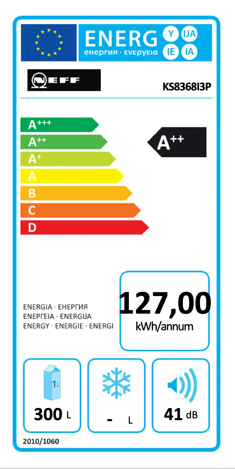Page n°1 - Label énergétique Neff KS8368I3P