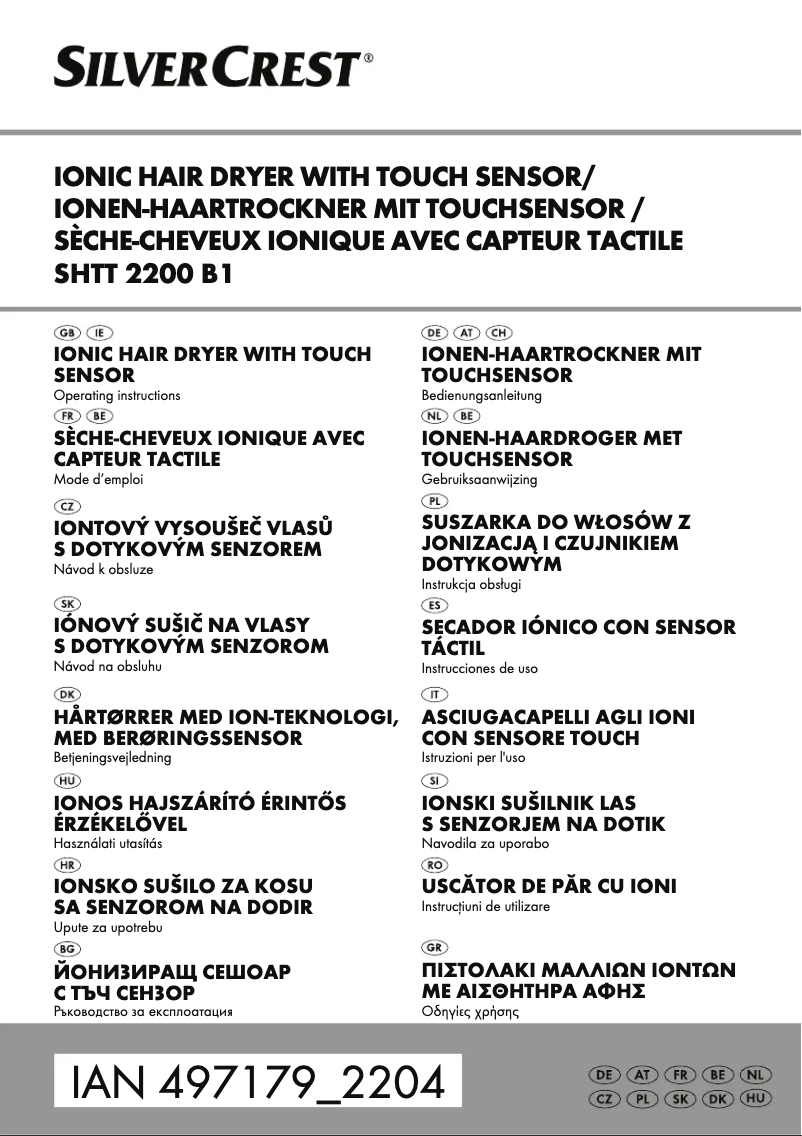 Image de la première page du manuel de l'appareil SHTT 2200 B1