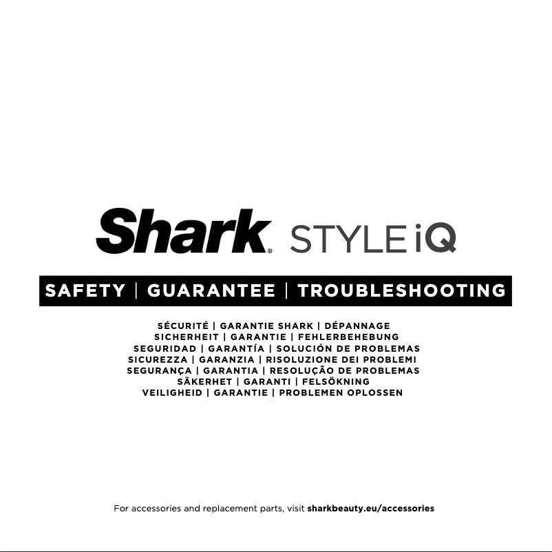 Page 1 de la notice Manuel utilisateur Shark Style iQ HD120EU