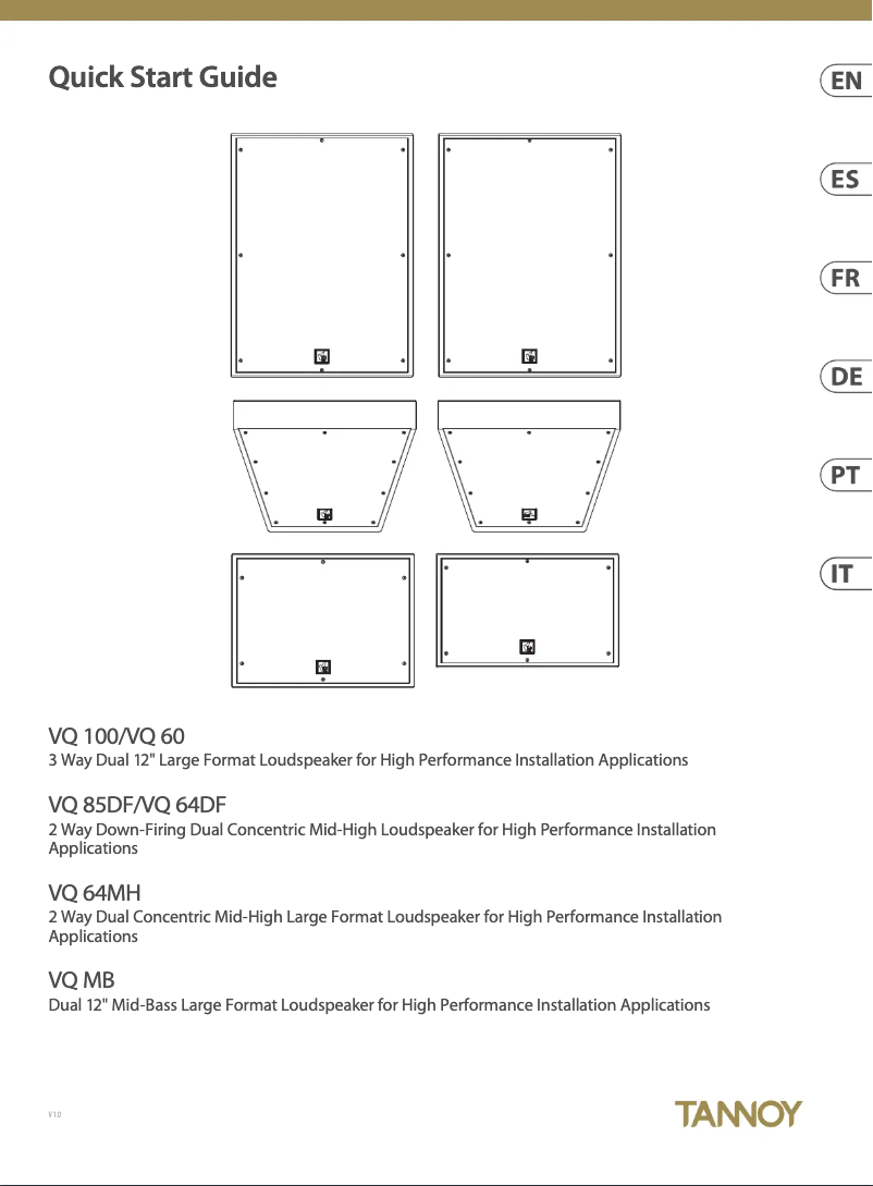 Page 1 de la notice Manuel utilisateur Tannoy ROD END VQ M12