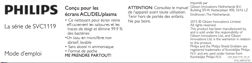 Imagen de la primera página del manual del dispositivo SVC1119L