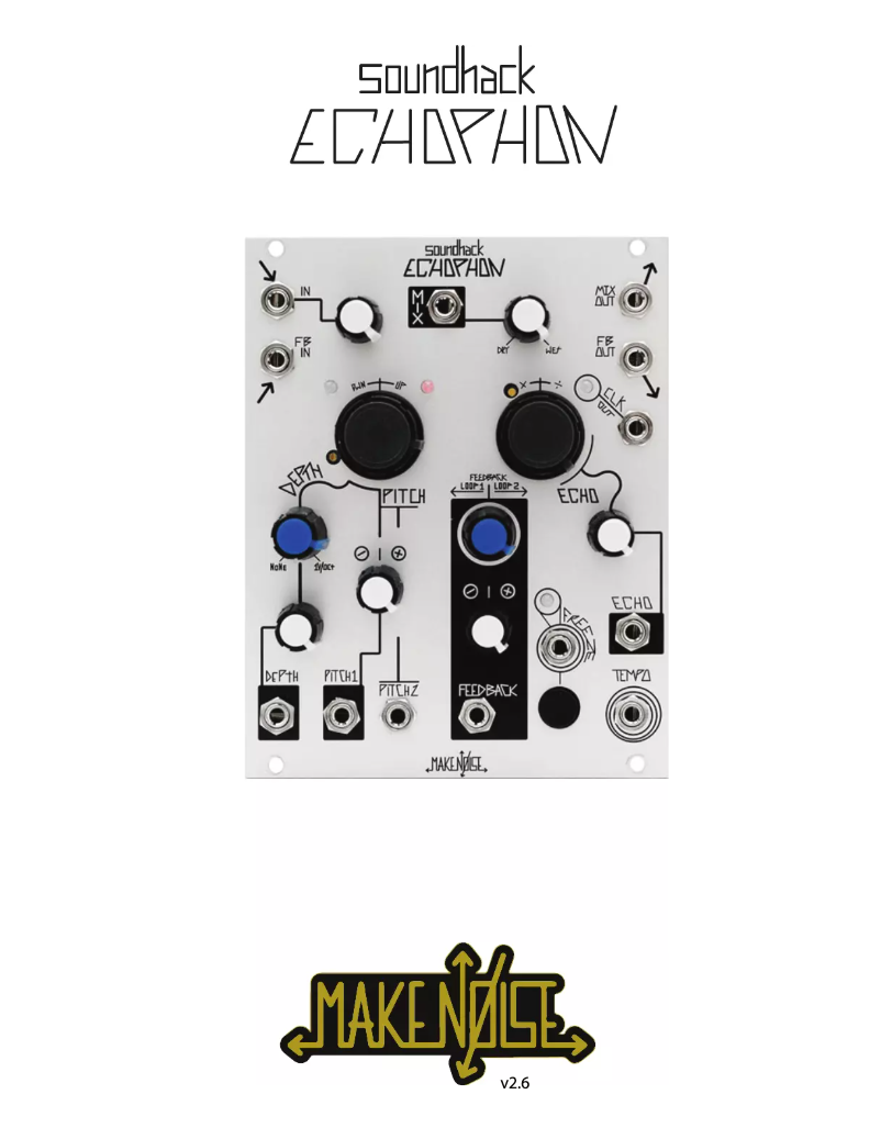 Page 1 de la notice Manuel utilisateur Make Noise Echophon