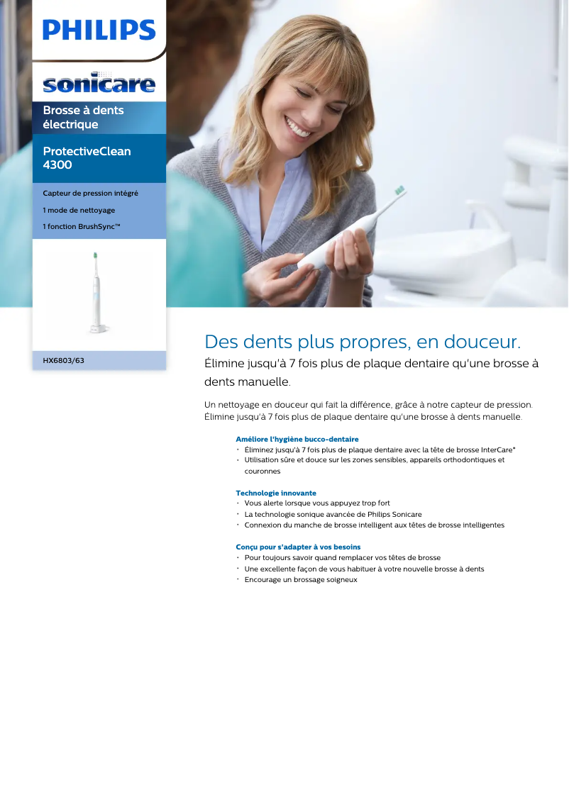 Página 1 del manual Ficha técnica Philips Sonicare ProtectiveClean 4300